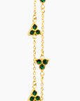 Clover Bracelet Green (Gold)