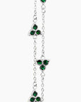 Clover Bracelet Green (Silver)