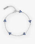 Clover Bracelet Blue (Silver)